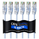 Cable Ethernet Maximm Cat 6 De 1.5 Pies (paquete De 6), Lan