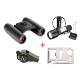 Kit Aventura Niños Niñas Adolecentes Binocular Linterna Led