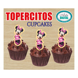 50 Adornos Minnie Mouse Rosa Cupcake Bollitos Decoración