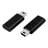 Adaptador Duttek 2 Pzs Usb C Hembra A Mini Usb Macho -negro