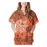 Camiseta Manga Corta Verano Estampado Halloween