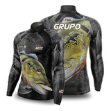 Camisa ( Kit 5 Unid ) De Pesca Pqs Personalizada Com Nome