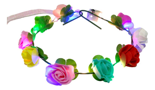 Pack 10 Diademas Flores Led Coronas Cintillos Led 799-2