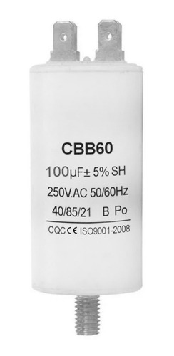 Capacitor Condensador  Con Tornillo  Cbb60/tt/100uf/250v