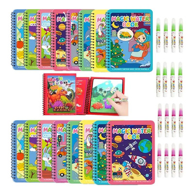 16 Set Magic Agua Pintura Libro Garabatos Reutilizable Niños | MercadoLibre