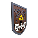 Placa Decorativa Escudo Zelda Hero Gamer 3d Relevo Decoração