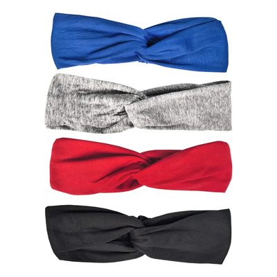 Bandana Tipo Turbante Valerina Vinchas 100%algodón Set 4 Pcs Negro