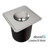 Lixeira Inox Quadrada Docol 6 Embutir Granito Fosca