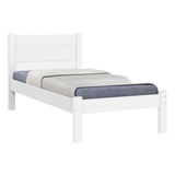 Cama Solteiro J&a Móveis Prisma 100% Mdf Branco/branco-lilás