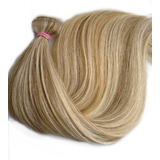 Cabelo Humano Mechado Loiro Tela Tic Tac 75cm 200g Mega Hair