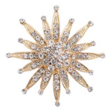 Broche Bijou Austriaco,diseño Flor, Brillantes Bijou