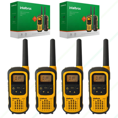 4 Radio Comunicador Intelbras Resistente Ip67 Rc4100 +brinde