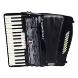 Acordeon Cadenza Cd48/34 48baixos 5 Registros 34teclas Preto