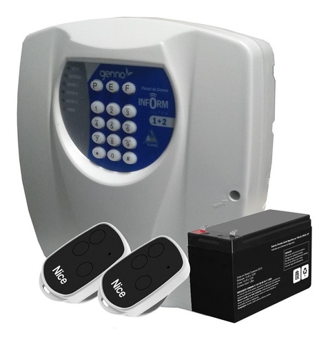 Central Alarme Discadora Inform Ultra 1+2 Bateria E 2tx Tech