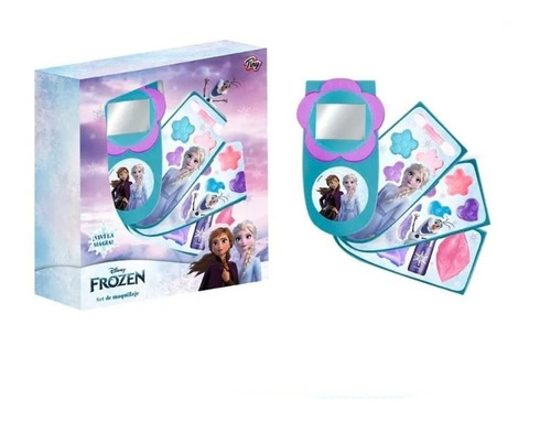 Set De Maquillaje Tiny Frozen Desplegable Espejo 