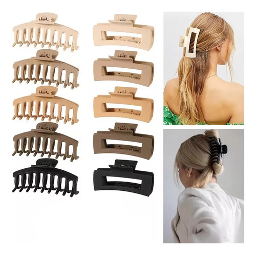 Pinzas Para El Cabello, Garra Fuerte Para Pelo Mujer 10 Pcs