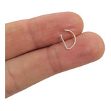 Kit Atacado 10 Peças Piercing Nostril D-ring Em Prata 925