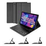 Funda Negra Soporte Teclado Inalambrico Para Galaxy Tab A8