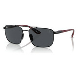 Óculos De Sol Ray-ban Rb3715-m F020/87 58-linha Ferrari Cor Preto Cor Da Armação Preto Cor Da Haste Vermelho Cor Da Lente Cinza Desenho Quadrado