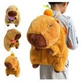 Mochila De Peluche Capibara Para Niño Y Niña Premium Grande