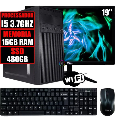 Computador Completo Cpu I5 3.7ghz / 16g Ram Gamer / Ssd 480g