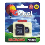 Microsd 16 Gb + Adaptador Global Electronics Clase 10