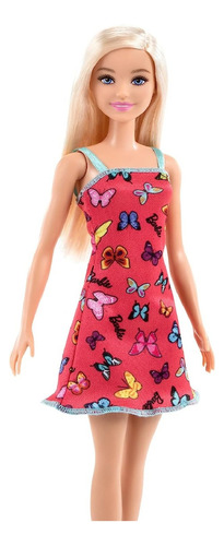 Muñeca Barbie Clásica Vestido Mariposas 30 Cm Mattel -lanús