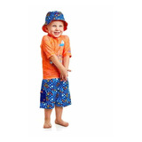 Traje De Baño Niño 3pz Con Proteccion Uv 50+