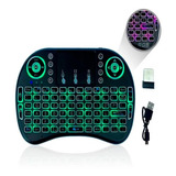 Mini Teclado Keyboard Led Tv + Receptor Bluetooth Inova Flex Teclado Preto