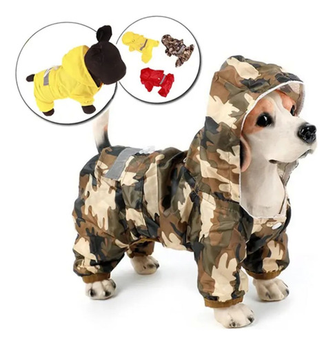 Impermeable Enterizo Para Mascota - Camuflado Ref. 1315