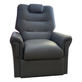 Sillon Poltrona Reclinable Eco Cuero Gris Disponible Stock