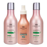 Linha Control Detox Shampoo Condicionador Finalizador Amakha