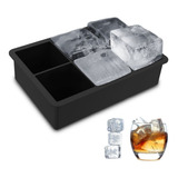 Forma De Silicone Gelo Cubo Grande 6 Cubos Drink Whisky Top