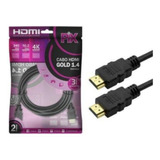 Cabo Hdmi 1.4 4k Ultra Hd 15p 30awg 2m Pix