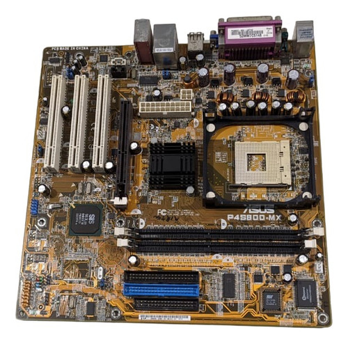 Placa Mãe Asus P4s800-mx Socket 478 Intel Defeito Não Liga