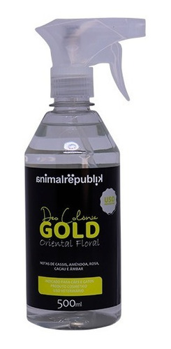 Deo Colônia Perfume Para Pet Gold 500ml Animal Republik
