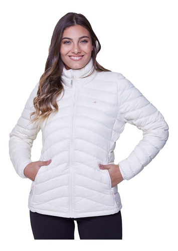 Campera De Mujer Shelby Montagne De Pluma Natural Liviana