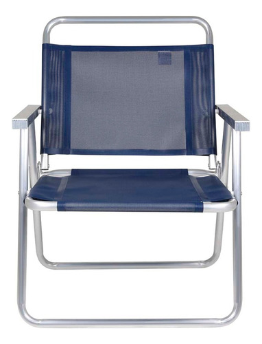 Cadeira Sol Praia Piscina Alumínio Reforçada Oversize 140kg 