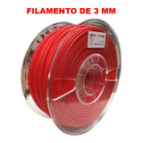 Filamento Abs 3 Mm Mm 3d Color Rojo Red De 1 Kg 3 Mm