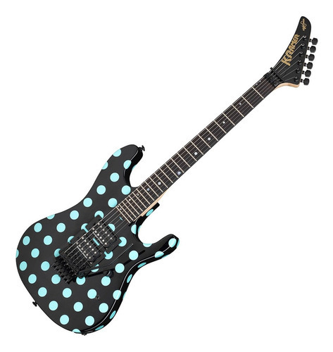 Kramer Guitarra Eléctrica Nightswan Ebony Blue Dots