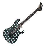 Kramer Guitarra Eléctrica Nightswan Ebony Blue Dots