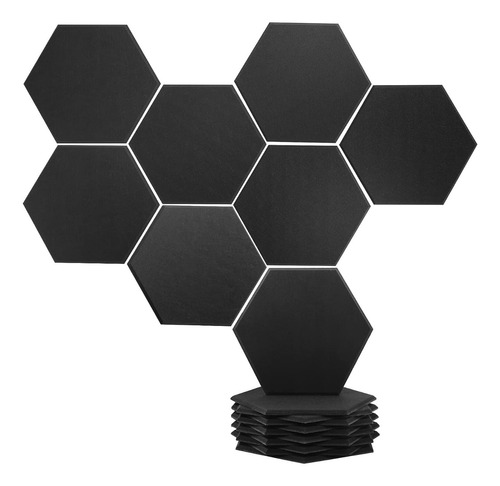 12 Paneles Hexagonal De Espuma Acústica Aislamiento Estudio