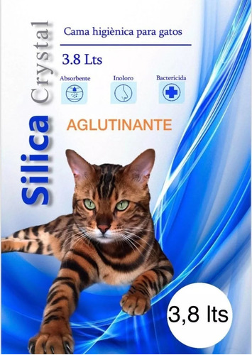 Silica Crystal- 3,8 Lts Aglutinante Para Gatos