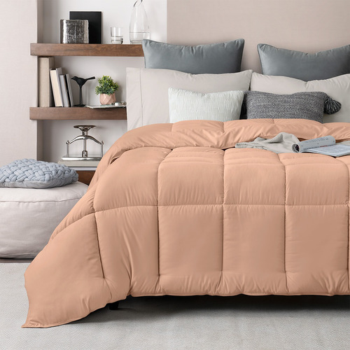 Edredón Esquimal Acolchado Relleno Tipo Down Queen Size Terracota| Úsalo Como Edredón O Con Funda Duvet