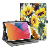 Funda Fintie, Girasoles, Compatible Con iPad De 9ª/8ª/7ª Gen