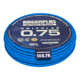 Cable Unipolar 0,75mm2 Pvc Azul Argenplas (x 100mt)