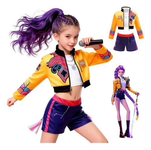 Disfraz Cosplay Rumi K-pop Para Niñas, Idol Anime Halloween | Envío gratis