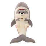 Suave Peluche Sharkdog, Bonita Almohada De Peluche Para Abra