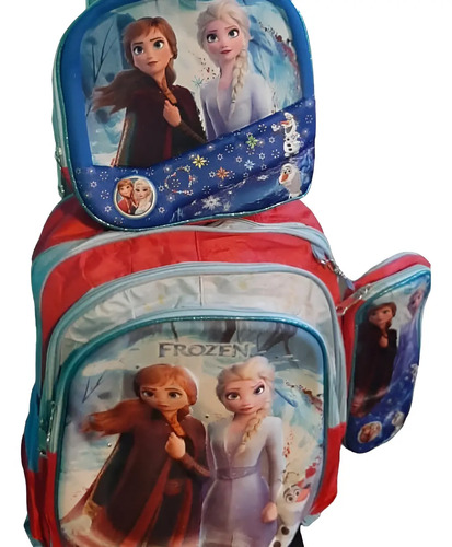 Kit Mochila Primaria 3d Y Luces, Lonchera Y Lapicera Varios Personajes.