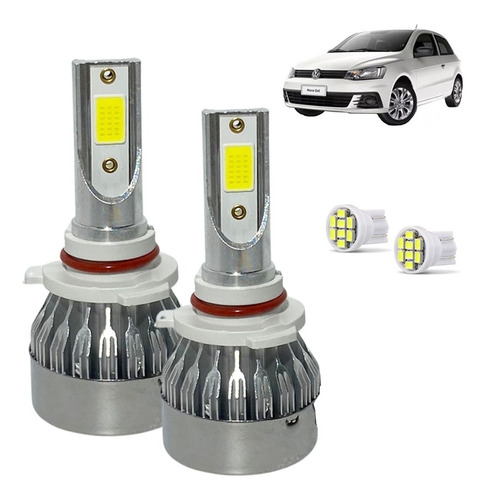 Kit Lâmpada Super Led Gol G7 Farol Milha 6500k